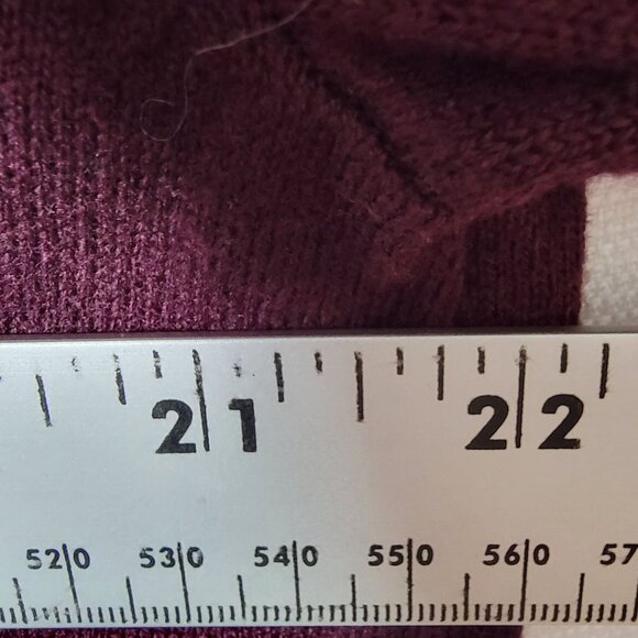 J. Ferrar Mens Pullover Sweater Sz XL Long Sleeve V-Neck Deep Plum Golf T Time - Picture 7 of 11